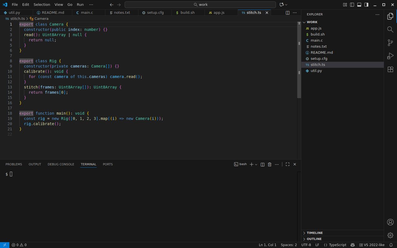 VS 2022-like layout in VS Code