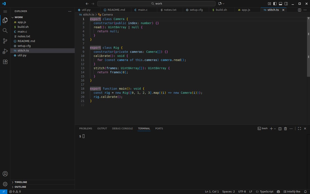IntelliJ-like layout in VS Code