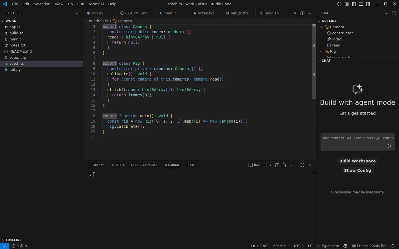 Eclipse-like layout in VS Code