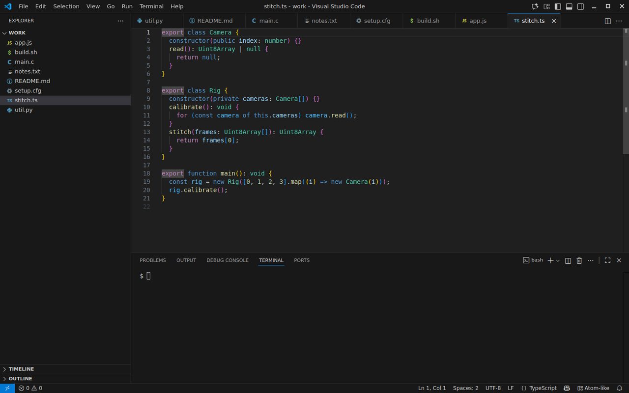 Atom-like layout in VS Code