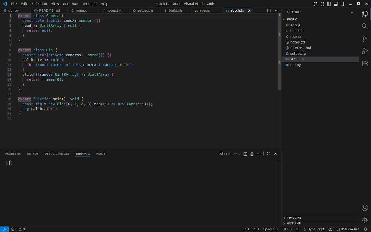 RStudio-like layout in VS Code