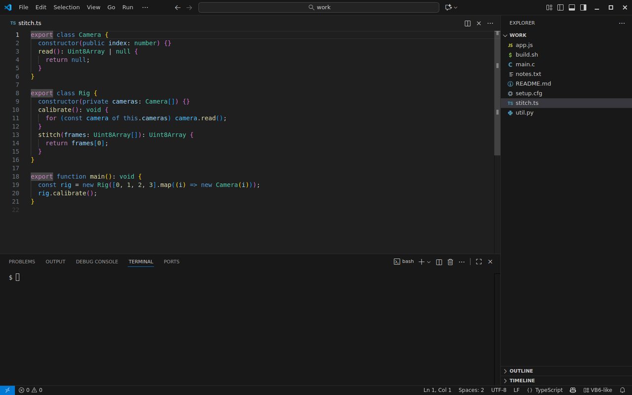 Visual Basic 6-like layout in VS Code